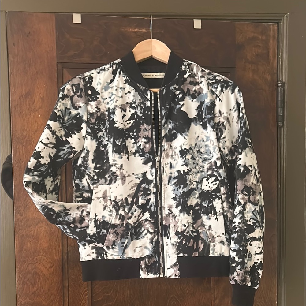 Graphic bomber jacket by shades of grey.